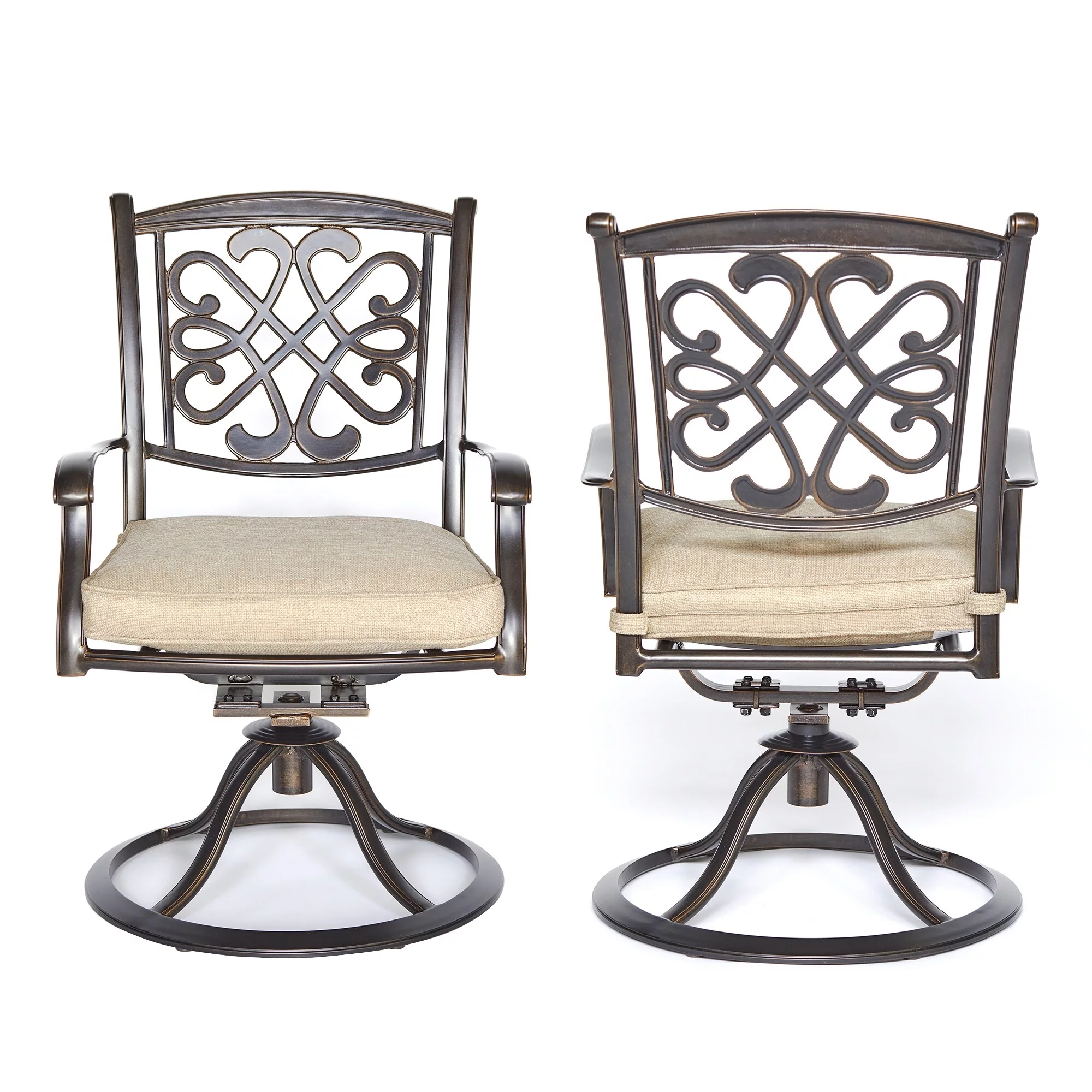 Clihome  Aluminum 5 Piece Bistro Set With Cushions