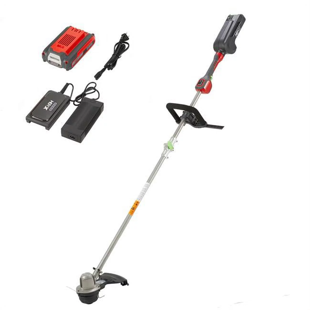 Henx A40DCZ350B01 14 in. 40V Cordless Brushless String Trimmer with Charger & Battery, Red & Green