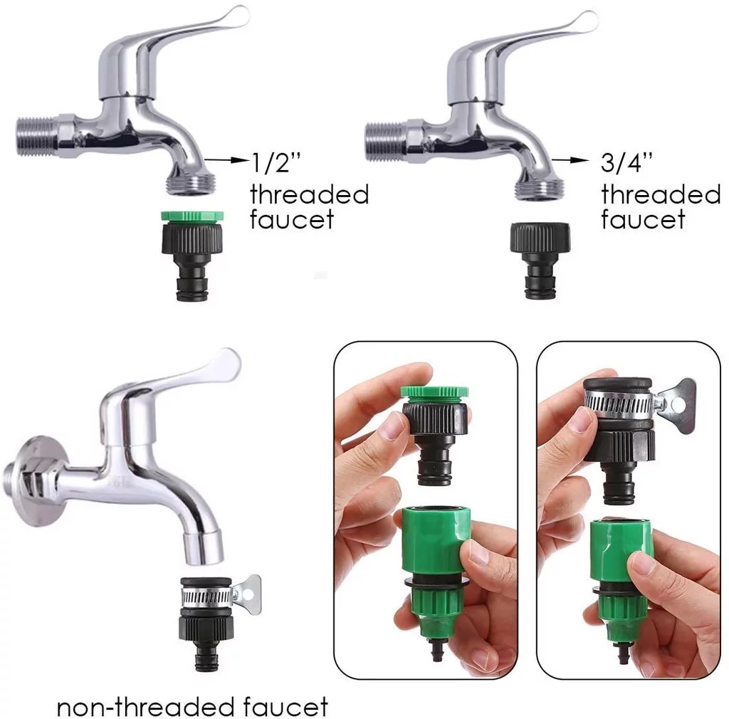 ZiSUGP Irrigation System Kit Kit Garden Timer Tubing Hose Watering Kits 5/8 Male Hose