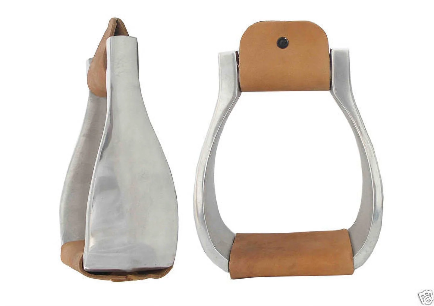 AJ Tack Heavy Duty Polished Aluminum Metal Stirrups
