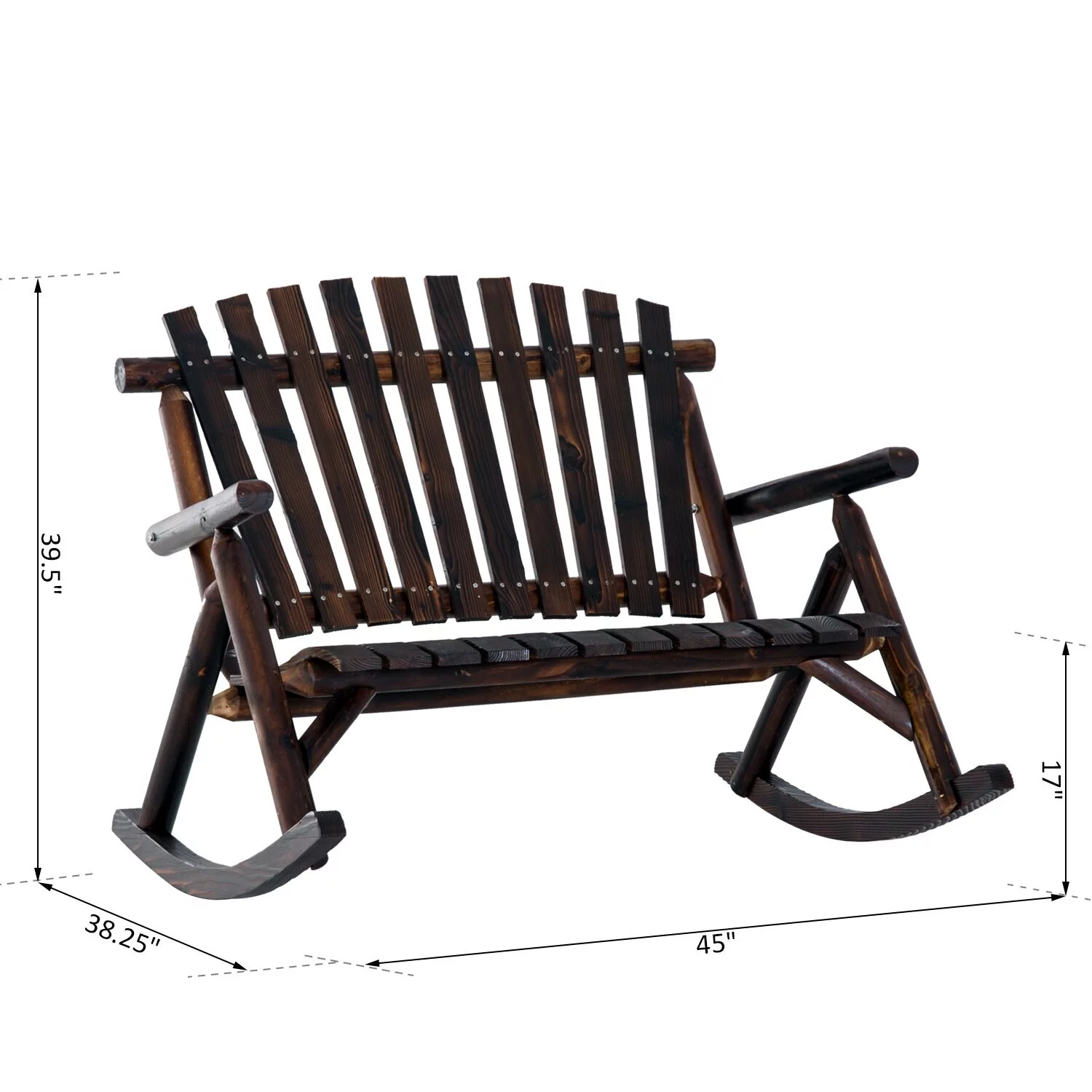 Outdoor double rocking chair-Modern furniture