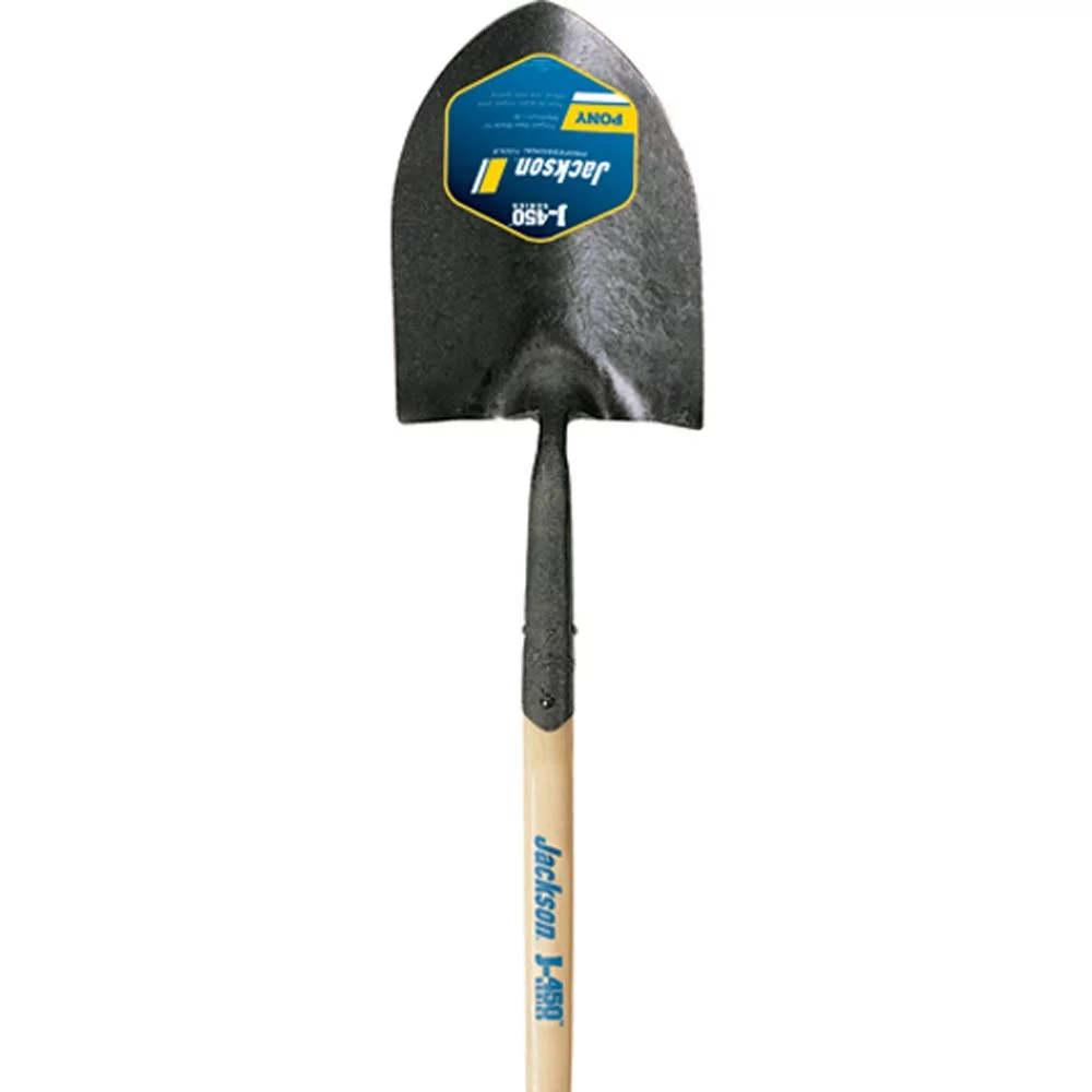 1201900 J-450 Round Point Shovel With Step And In. Hardwood Handle