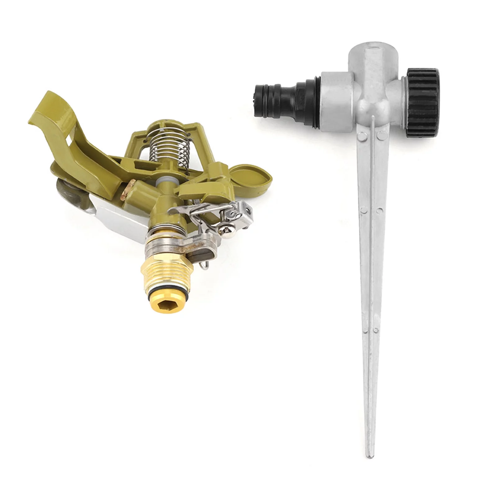 360 ° Zinc Alloy Ground Insert   Zinc Sprink Water Watering Sprinkler Sprayer Lawn Garden Yard