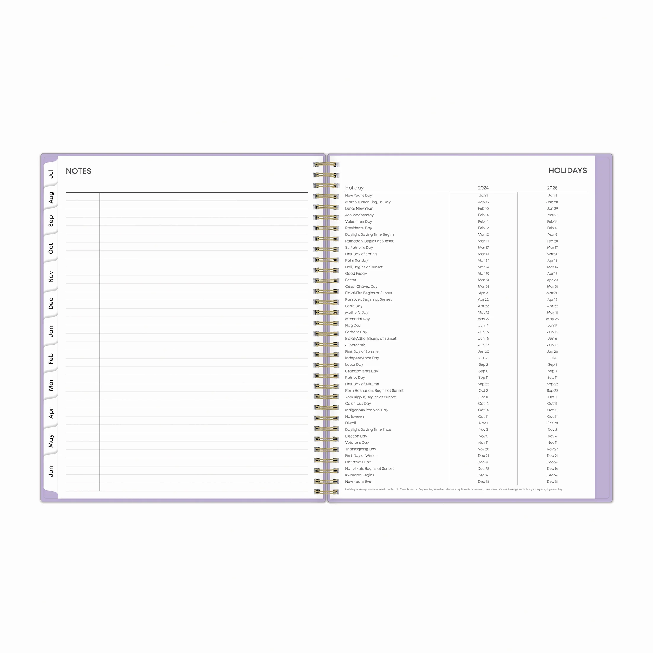 2024-25 Weekly Monthly Planner, 8.5x11, by Blue Sky, Wisteria