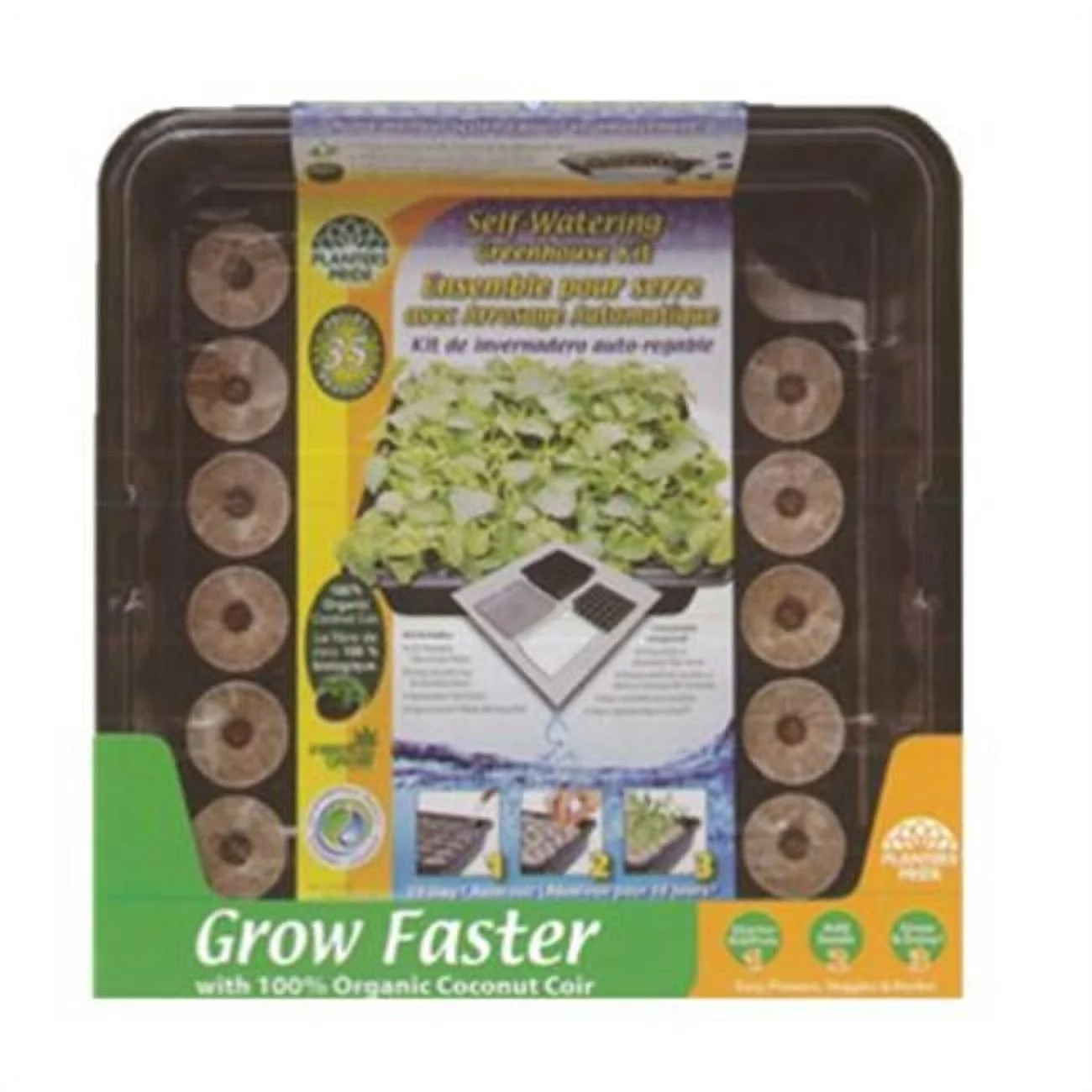 Plant Best 440641405 3313 35 Pellet Self-Watering Greenhouse Kit