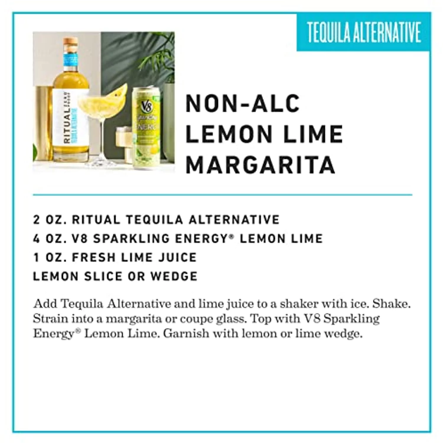 V8 Sparkling +Energy, Healthy Energy Drink, Natural Energy From Tea, Lemon Lime, 11.5 Fl Ounce Can - 12 Pack