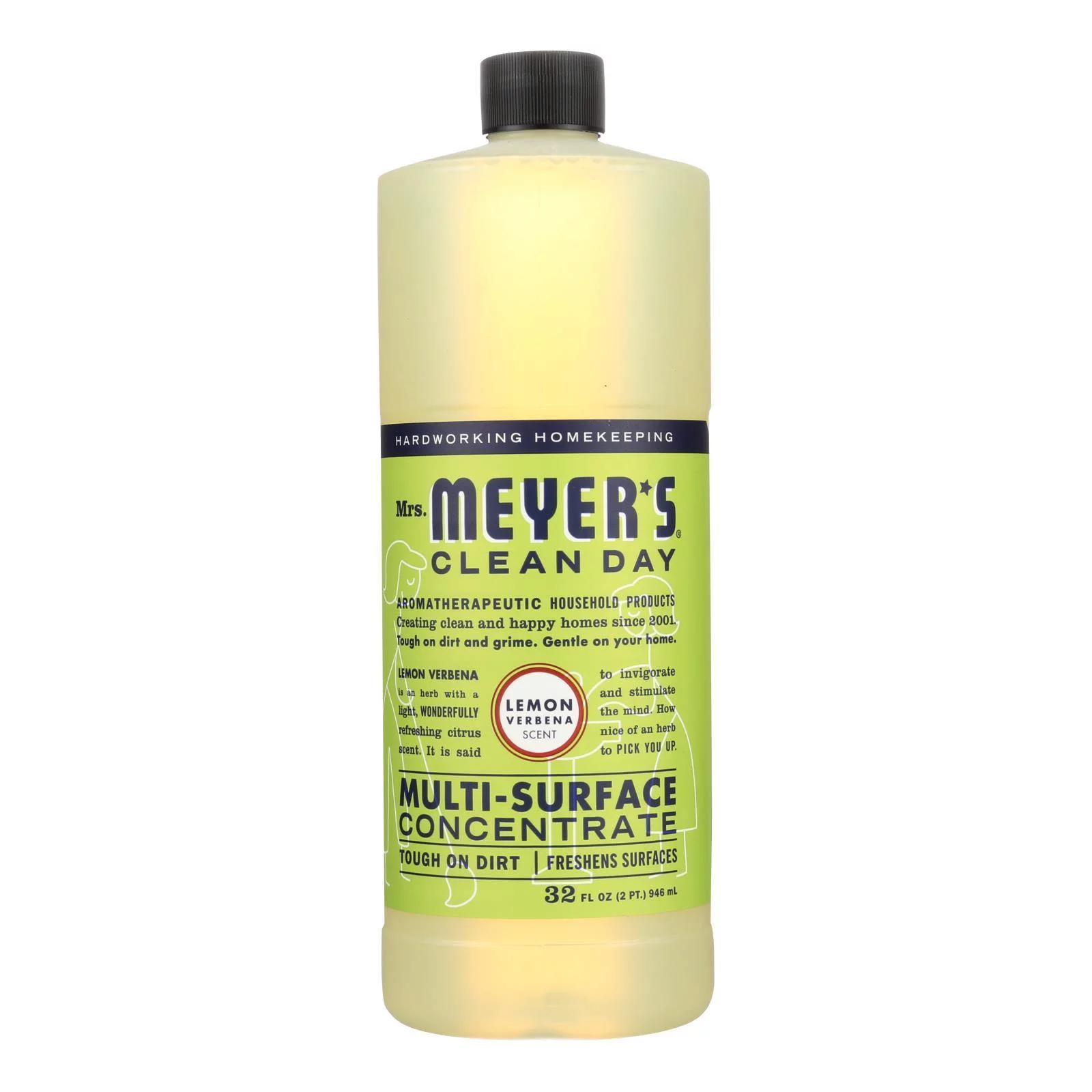 Mrs. Meyer's Clean Day - Multi Surface Concentrate - Lemon Verbena - 32 fl oz - Case of 6