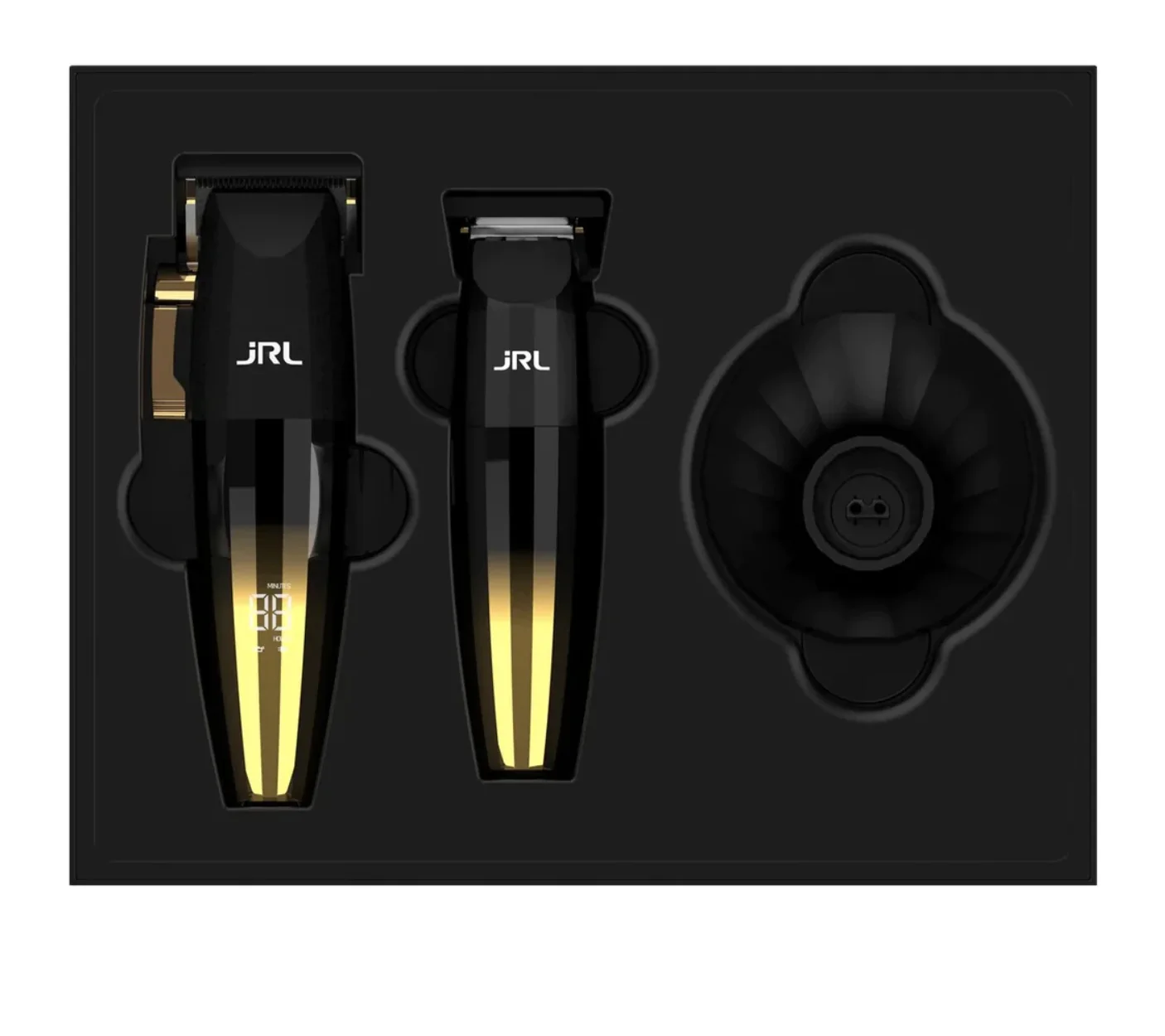 JRL Professional Fresh Fade 2020 Limited Edition Gold Clipper & Trimmer Set + Charging Base