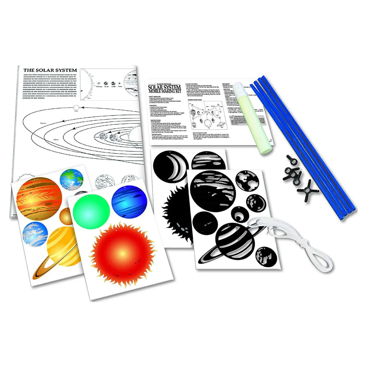4M KidzLabs Glow-in-the-Dark Solar System Mobile Making Kit