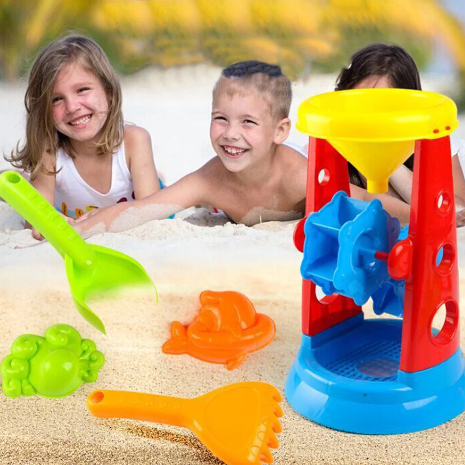 WANYNG 5-Piece Set Of Beach Toys, Sand Set, Sand Toys, Summer Outdoor Toys, Early Education Beach Toys, Children’S Toys