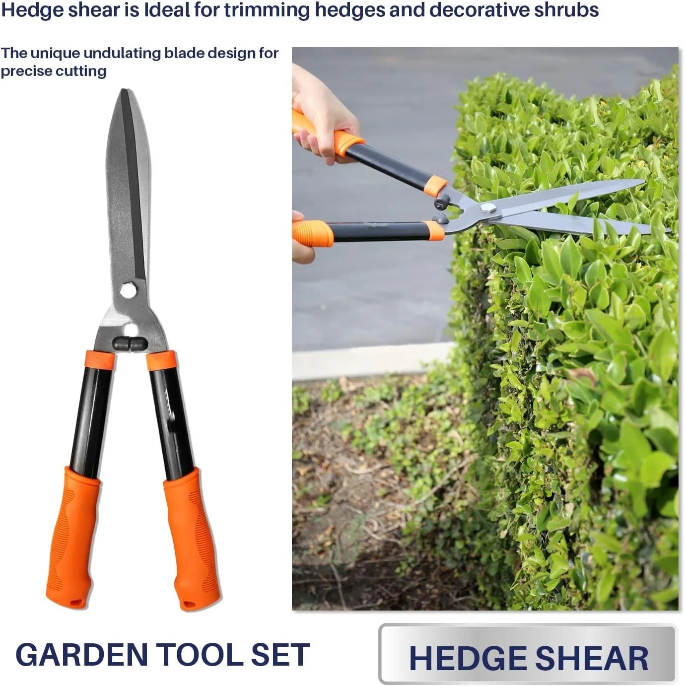 3 Piece Combo Garden Tool Set with Lopper, Hedge Shears and Pruner Shears, Tree & Shrub Care Kit…