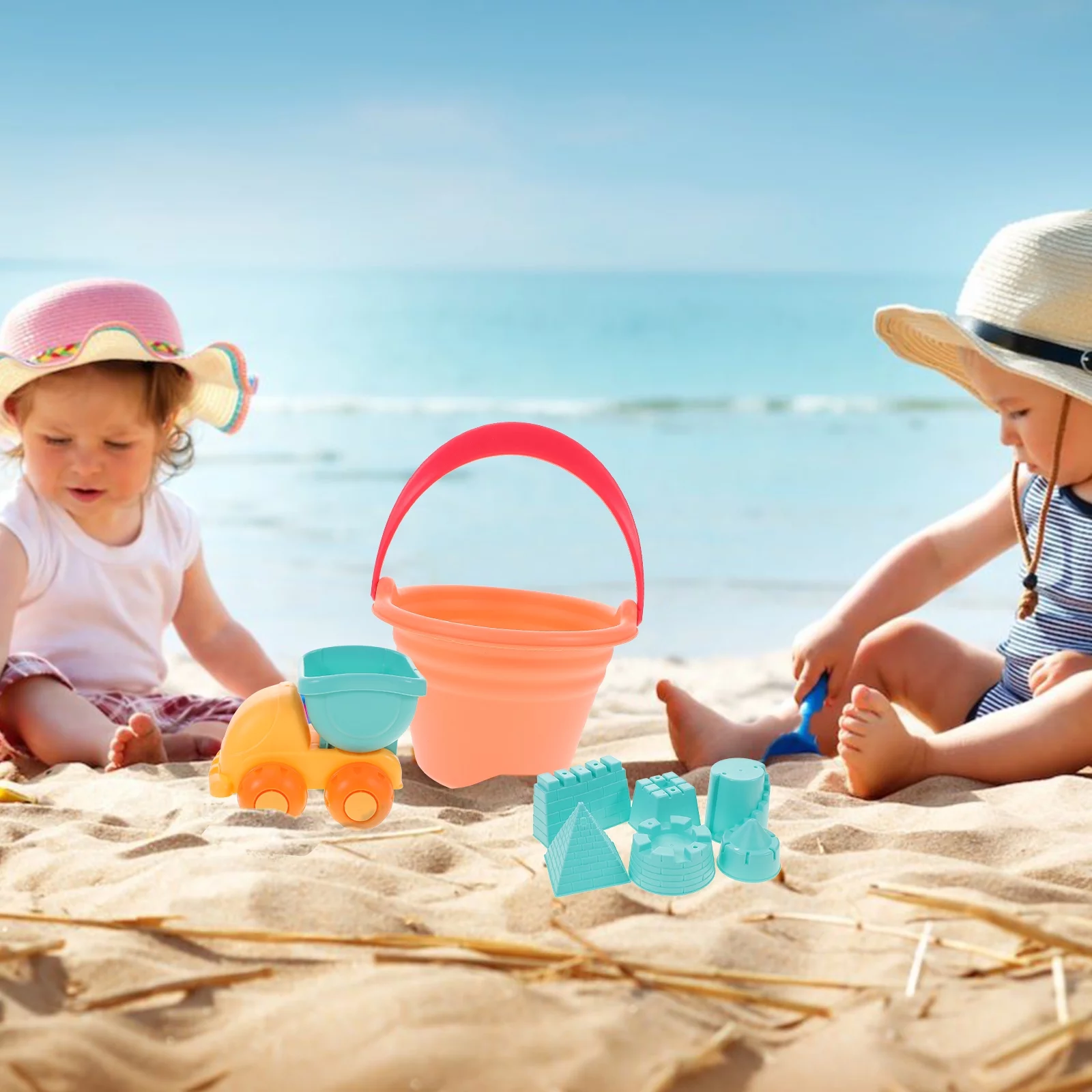 Gongxipen 1 Set Summer Beach Toys Baby Toys Bucket Sand Toys Bath Toys Plastic Plaything