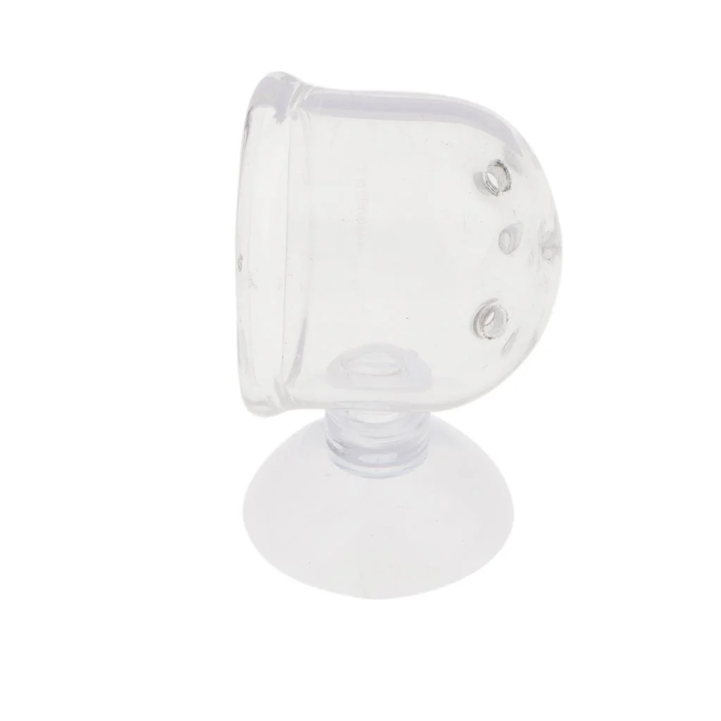 TOOYFUL 6xGlass Pot Plant Cup Holder Aquarium Tank Aquatic Feeder#