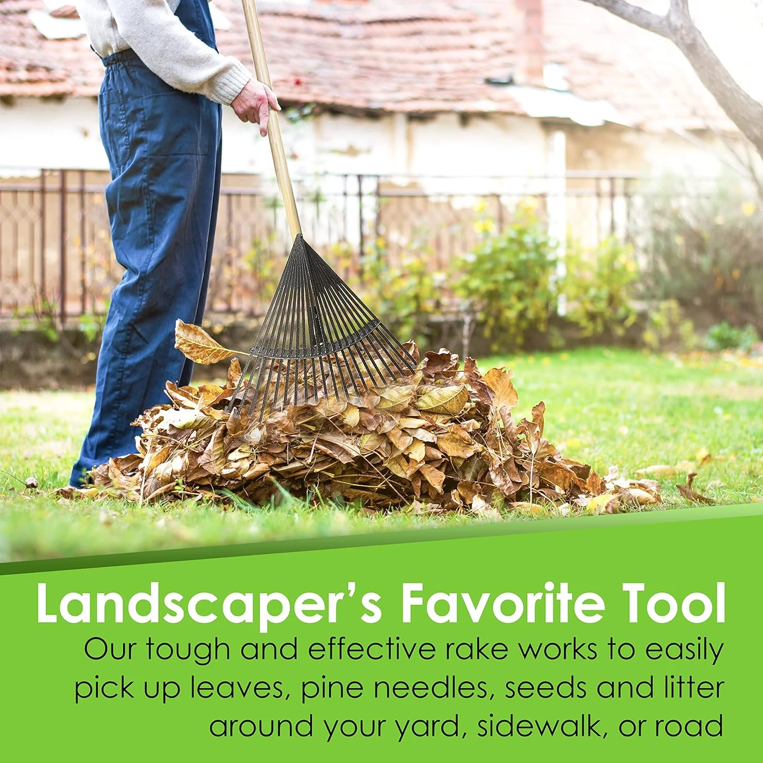 Metal Rake - Small Rake That's Gentle On Plants - Garden Tools For Gardening, Landscaping Tools, Landscape Rake, Tools For Lawn And Garden, Zen Garden Tools