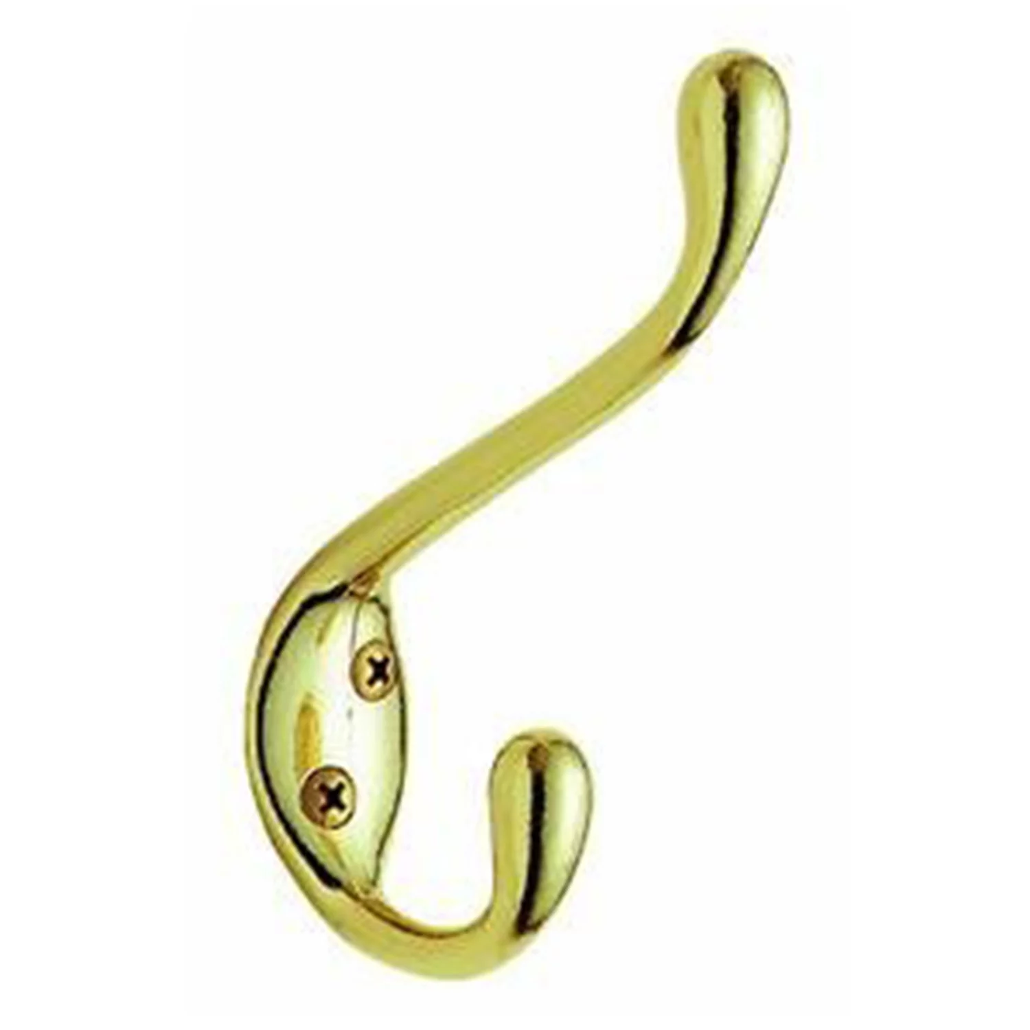 Wooden Mallet HCR-2NLO Double Hook Coat Rack in Light Oak - Nickel