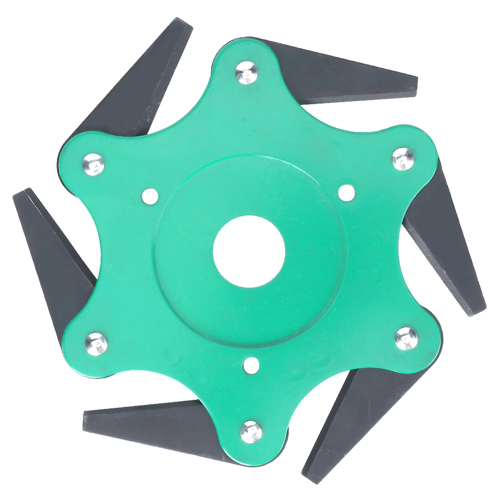 6 Teeth Brush Cutter Steel Blade 65mn Agricultural Lawn Mower Grass Trimmer Eater Head (Green)