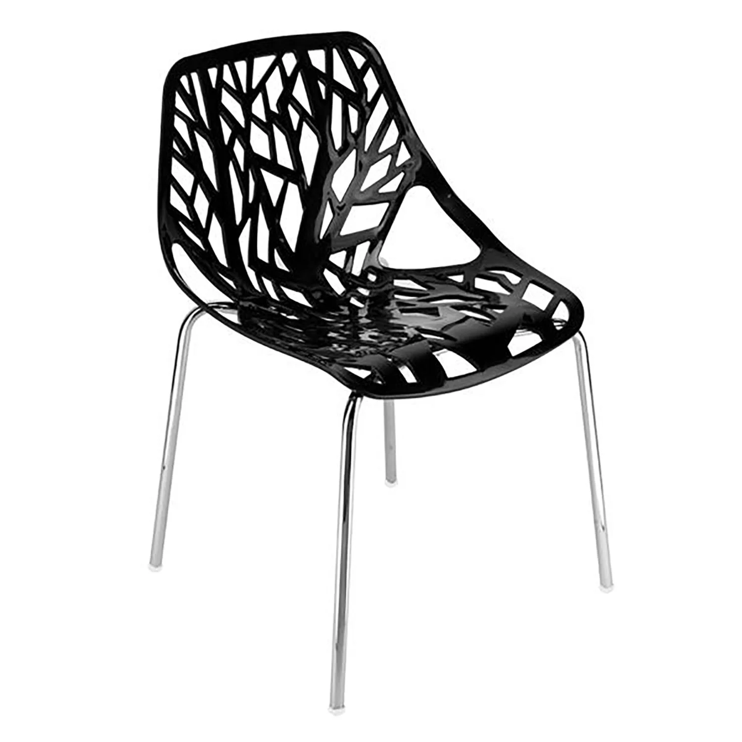 4pcs Bird's Nest Style Lounge Chair Black