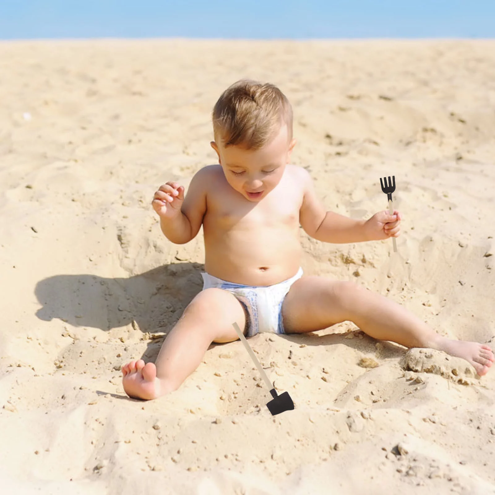 Qumonin 4pcs Mini Garden Tools Set - Shovels, Rakes, Toys