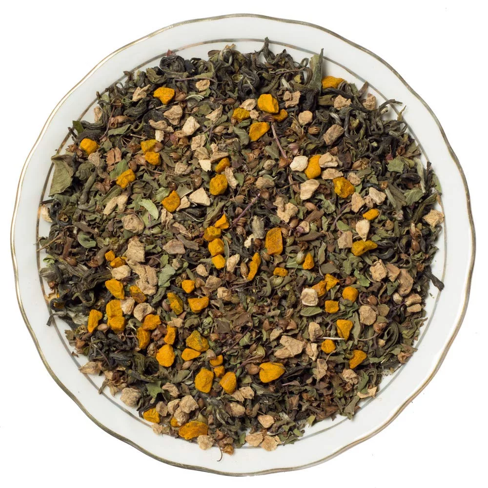 NAVVAYD Turmeric Ginger Tulsi Green Tea, 15 Tea Bags