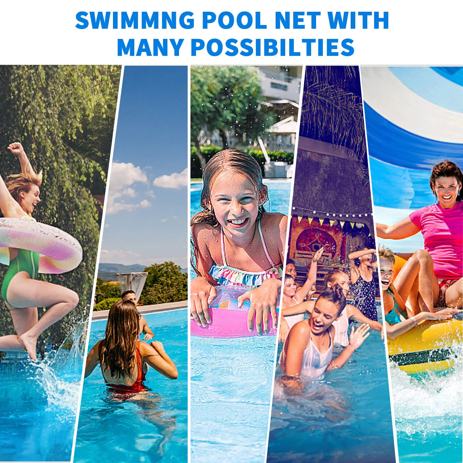 Garden Swimming Pool Cleaning Net Leaf Skimmer Rake Fine Mesh Hot Tub Spa Pond