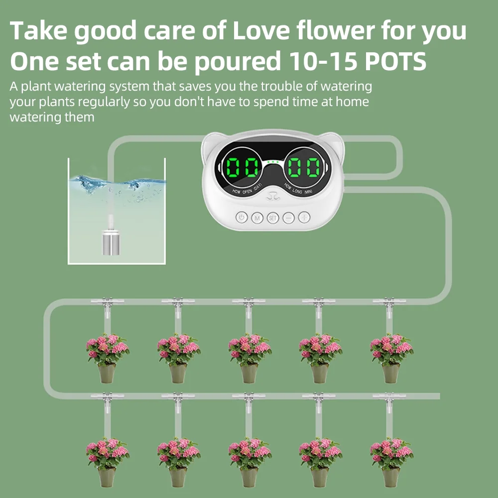 watering device,Diy Drip Kit Drip Kit With Waterproof Diy Drip Potted 1000ml Led Display Plant Waterer 10 Potted Waterproof Diy Plant Waterer 10 Kit With Led With Led Display