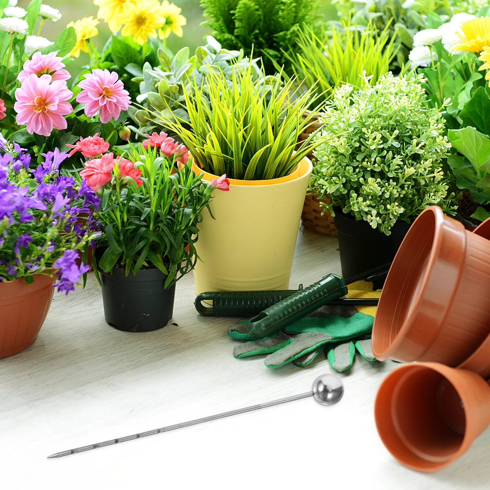 Jibingyi 1 Set Metal Soil Sampler Soil Probe Stainless Steel Tubular Soil Sampler Probe