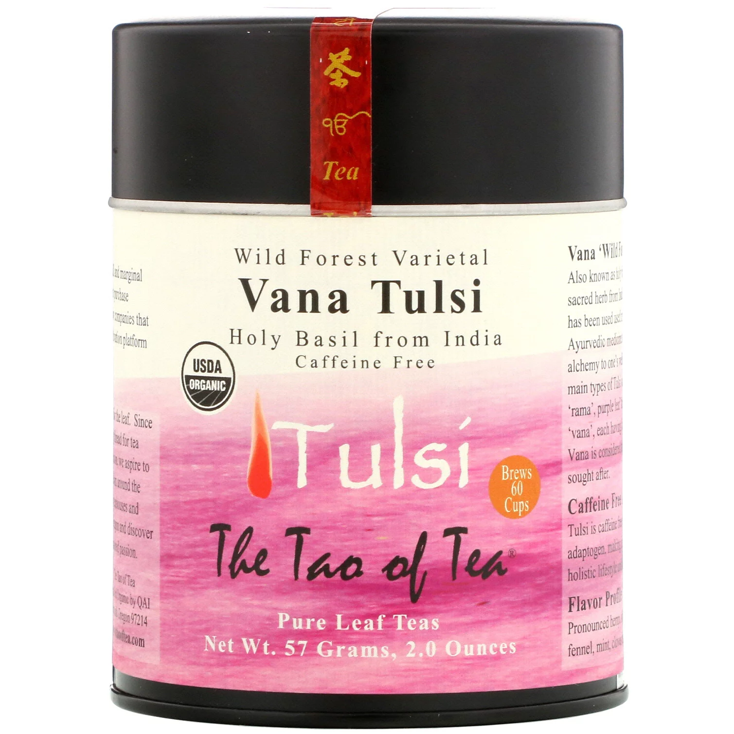 The Tao of Tea, Wild Forest Varietal, Vana Tulsi, Caffeine Free, 2.0 oz Pack of 2