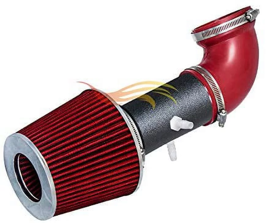 RW SERIES - MATTE BLACK PIPE RED - SHORT RAM INTAKE Compatible For 01-04 DODGE STRATUS/CHRYSLER SEBRING 2.7L