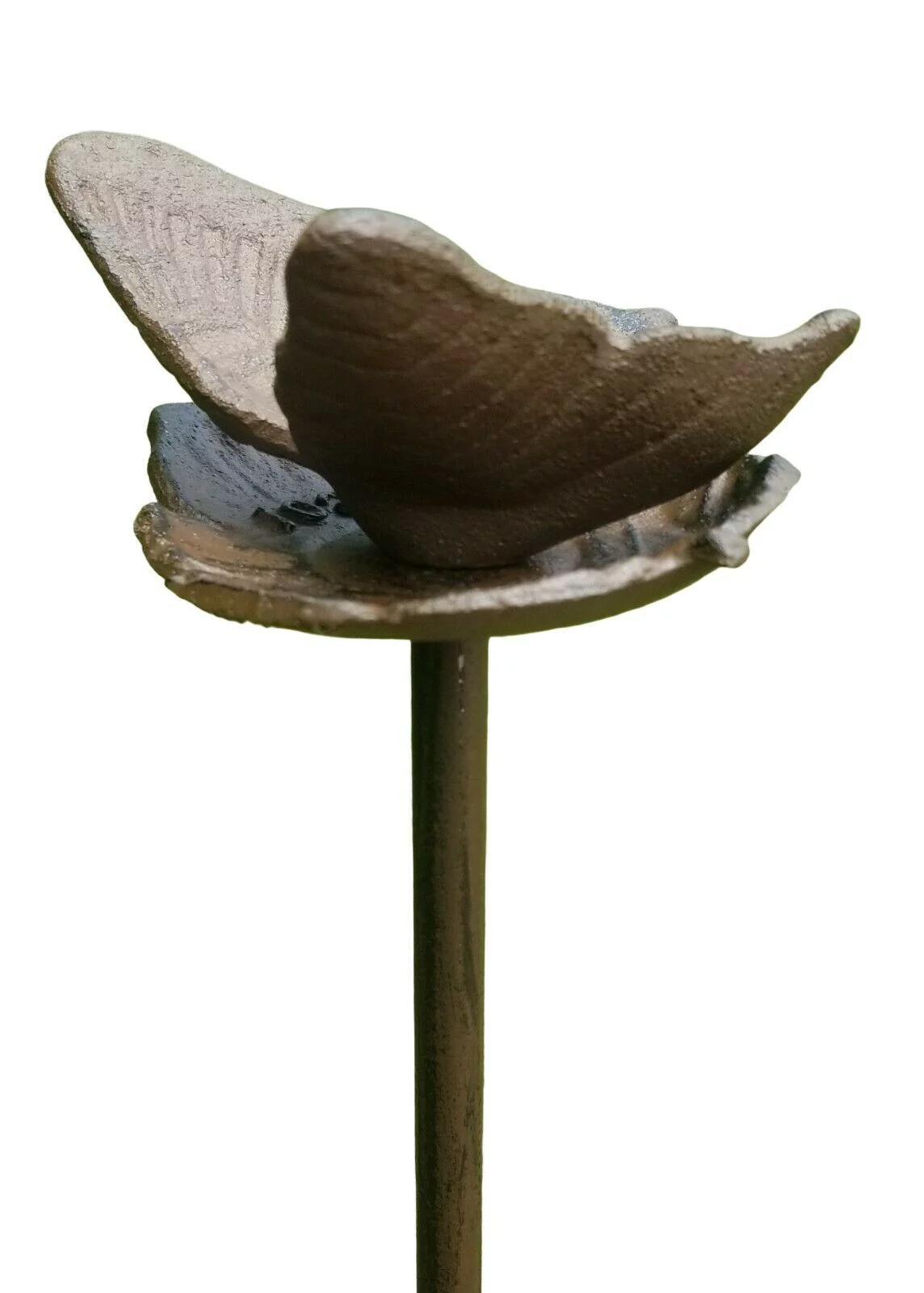 Butterfly in Leaf Cast Aluminum Garden Water Hose Guide 19