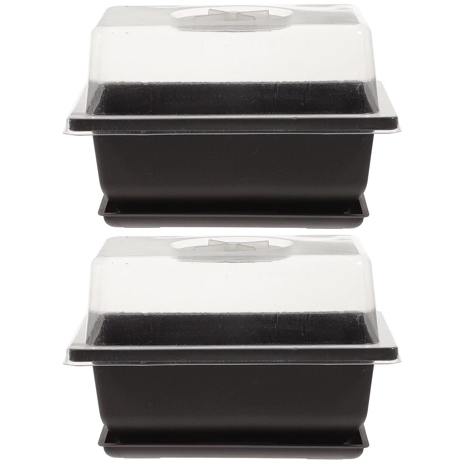 Gongxipen 2 Sets Practical Plant Tray Nursery Pots Imitation Purple Clay Basin