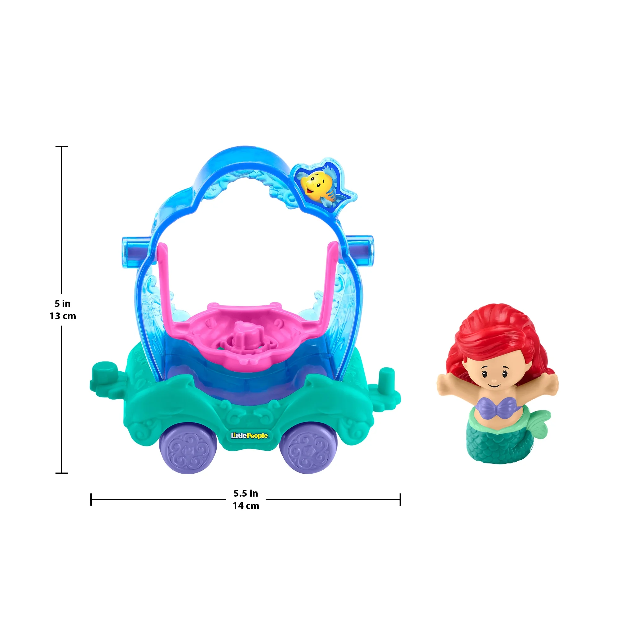 Disney Princess Parade Float Toys, Little People Vehicle Collection for Toddlers, Styles May Vary
