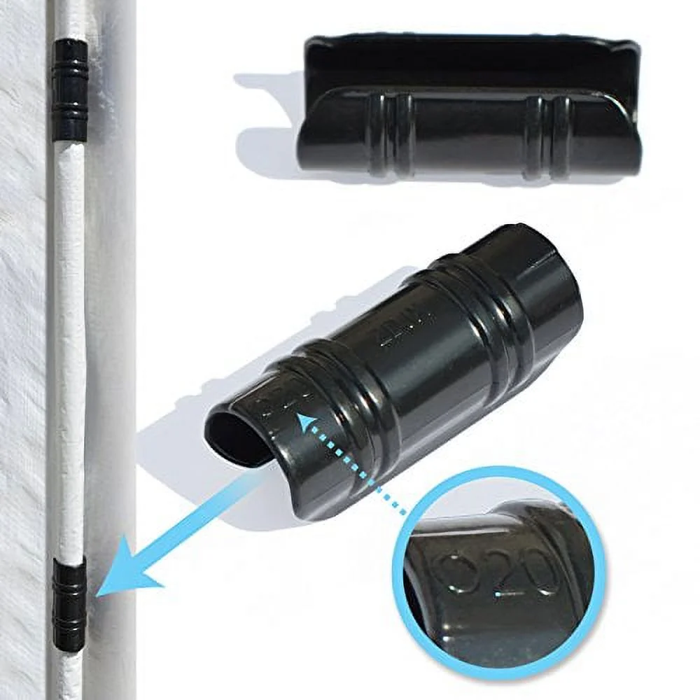 BenefitUSA Black Pipe Clamp 3/4 inch x 1-1/2 Wide for 3/4 inch PVC Pipe Greenhouse Banner Frame Shelters, Pack of 10 (3/4 inch x 1-1/2 Wide)