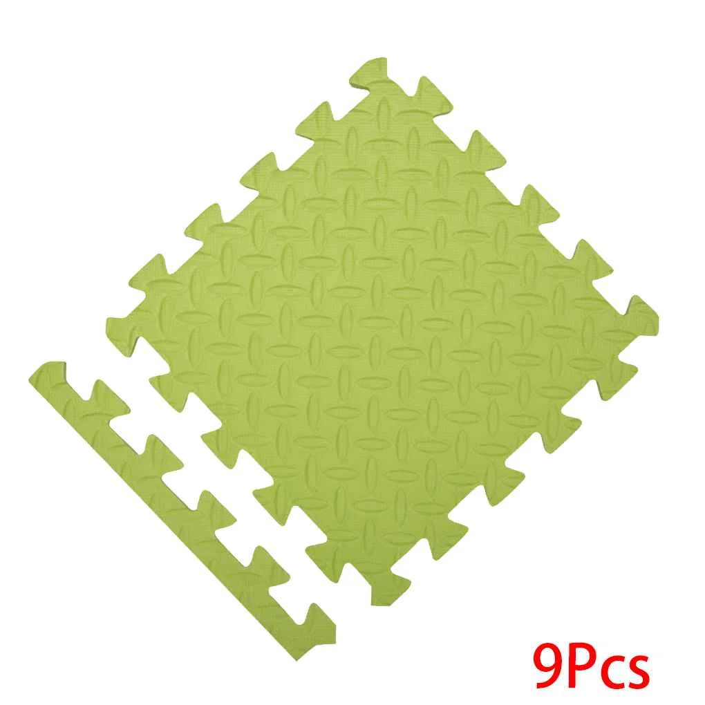 ToyWorld 9pcs Eight-day Foam Mat with Boards Children's Puzzle Mat Baby Playing Interlocking Foam Floor Pad Sets
