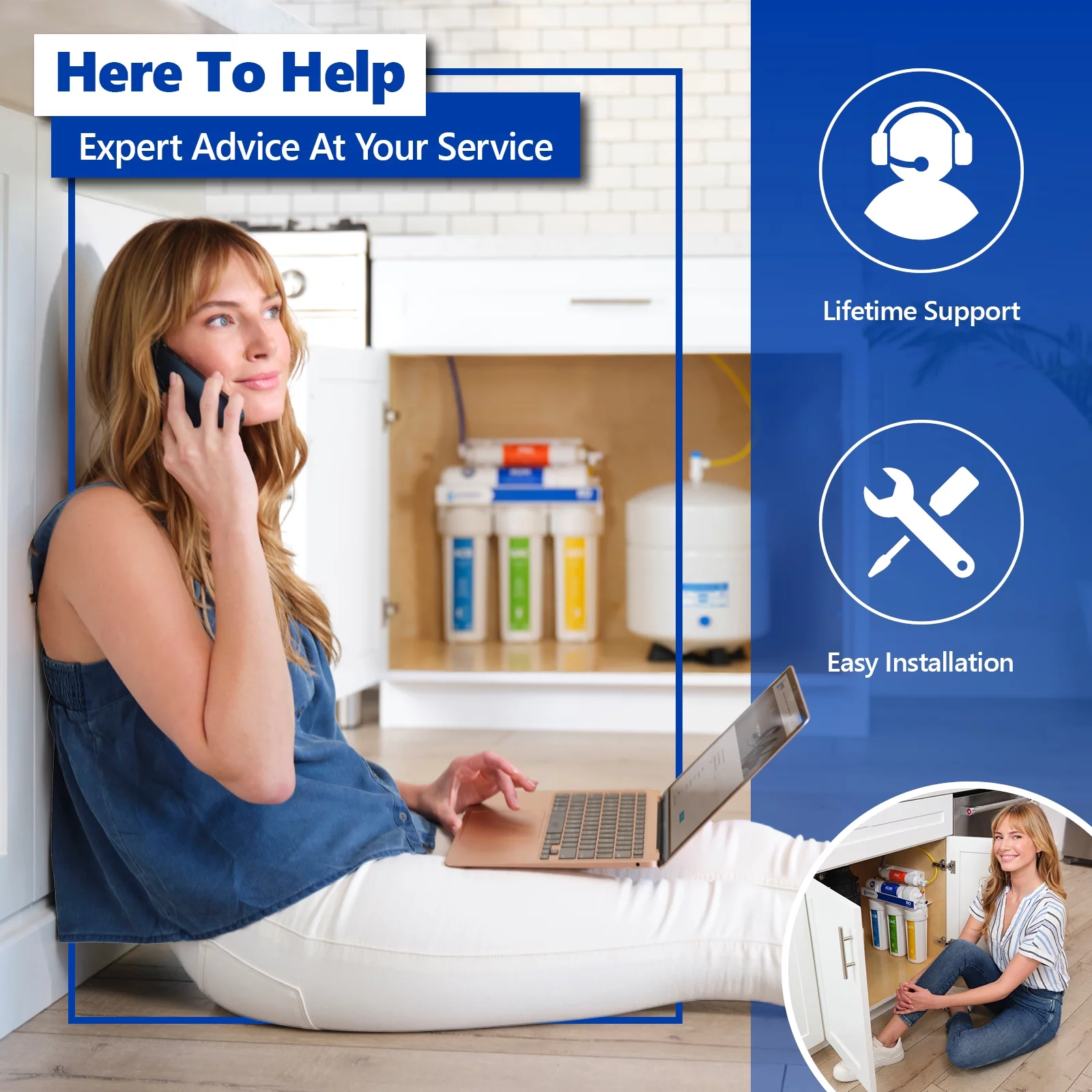 Express Water FLTMEME50 50 GPD Membrane Reverse Osmosis Universal Compatible Replacement RO, Thin Film Composite