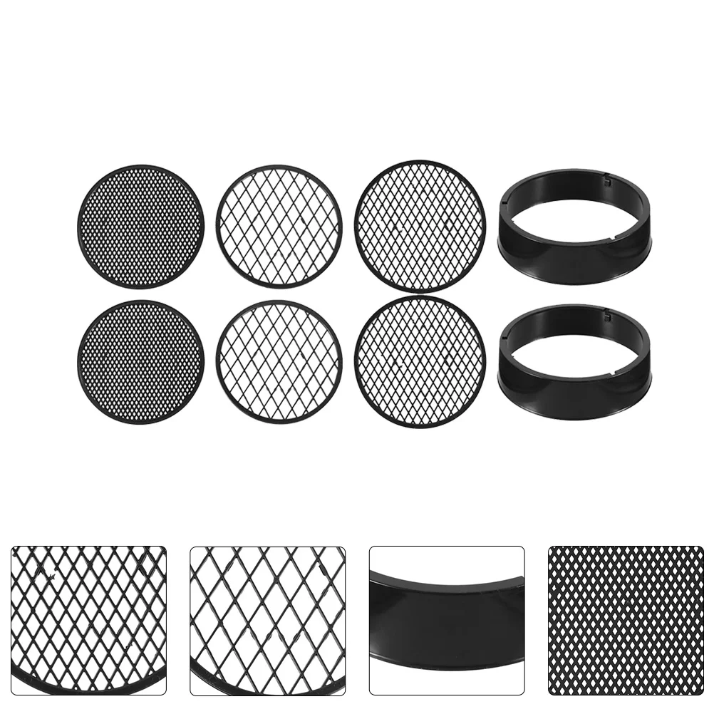 NUOLUX 2 Sets/8pcs Mesh Sifting Pan Garden Sieve Gardening Tool Riddle Soil Sieve Set