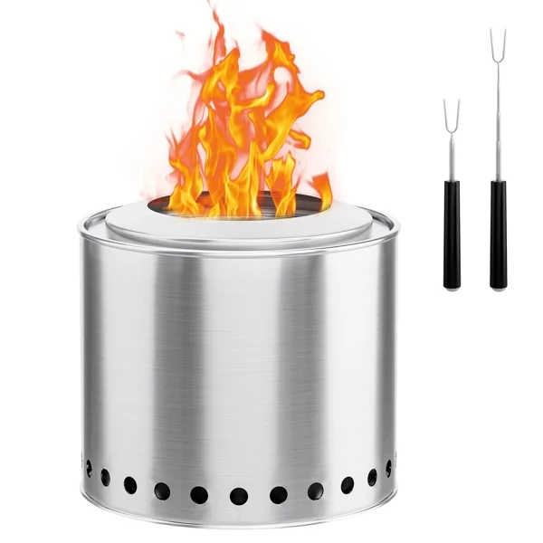 Tabletop Smokeless FirePit Outdoor Portable Mini Fire Pit Personal Fireplace with Portable Waterproof Cover