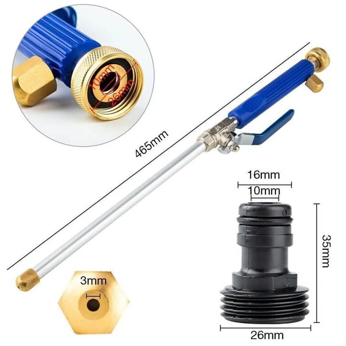 High pressure water gun High Pressure Power Washer Water Spray Gun Nozzle Wand Attachment Garden Hose