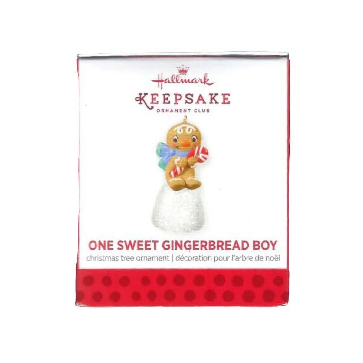 2013 One Sweet Gingerbread Boy (Miniature) Hallmark Keepsake Christmas Tree Ornament - QXM8522
