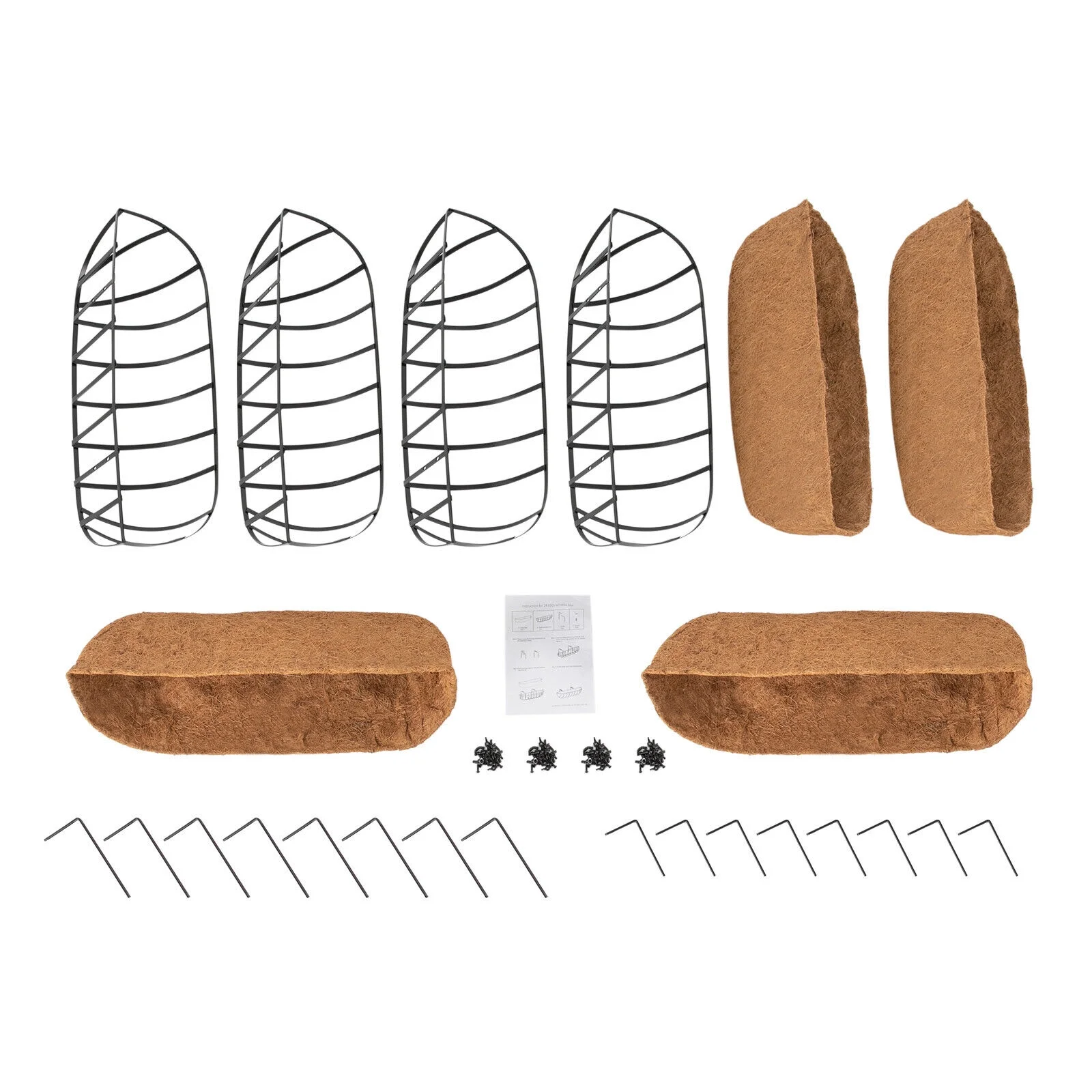 24inch Deck Railings Flower Boxes, Set of 4 Deck Railing Planter Boxes Window Boxes Hanging Flower Planter Boxes for Garden Lawn Window Basket Railing Window Boxes for Outdoor& Indoor