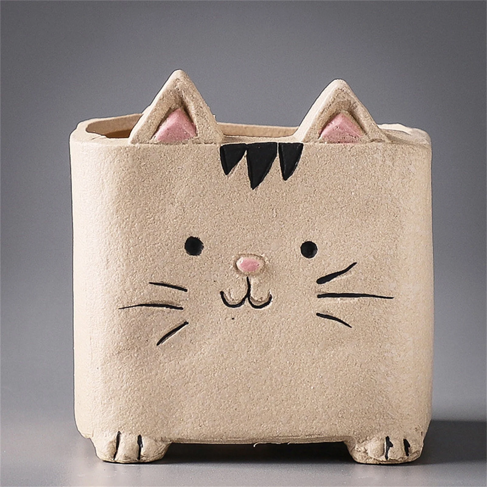 LLQkigsxse Small Christmas Ornament Cute Farm Ceramic Cartoon Flowerpot 1PC Simple Cartoon Fleshy Flowerpot Gardening Potted Fleshy Flowerpot Animal Flowerpot Beautiful Christmas Ornament