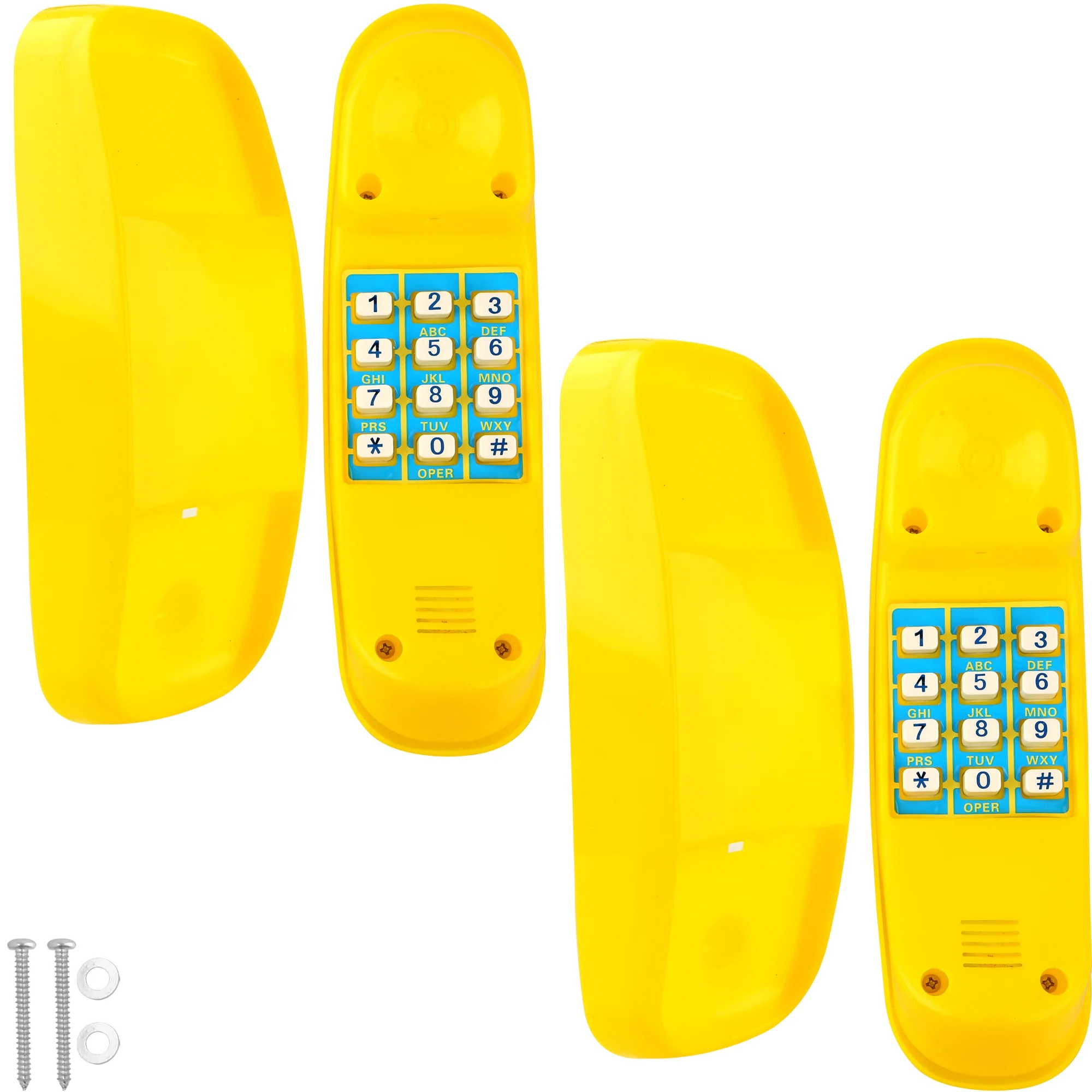 Puteraya 2 Pack Swingset Phone Toys Playground Swing Set Telephone Plastic Pretend Play Telephone with Numeric Key for Kids Outdoor Playground Treehouse  Accessories