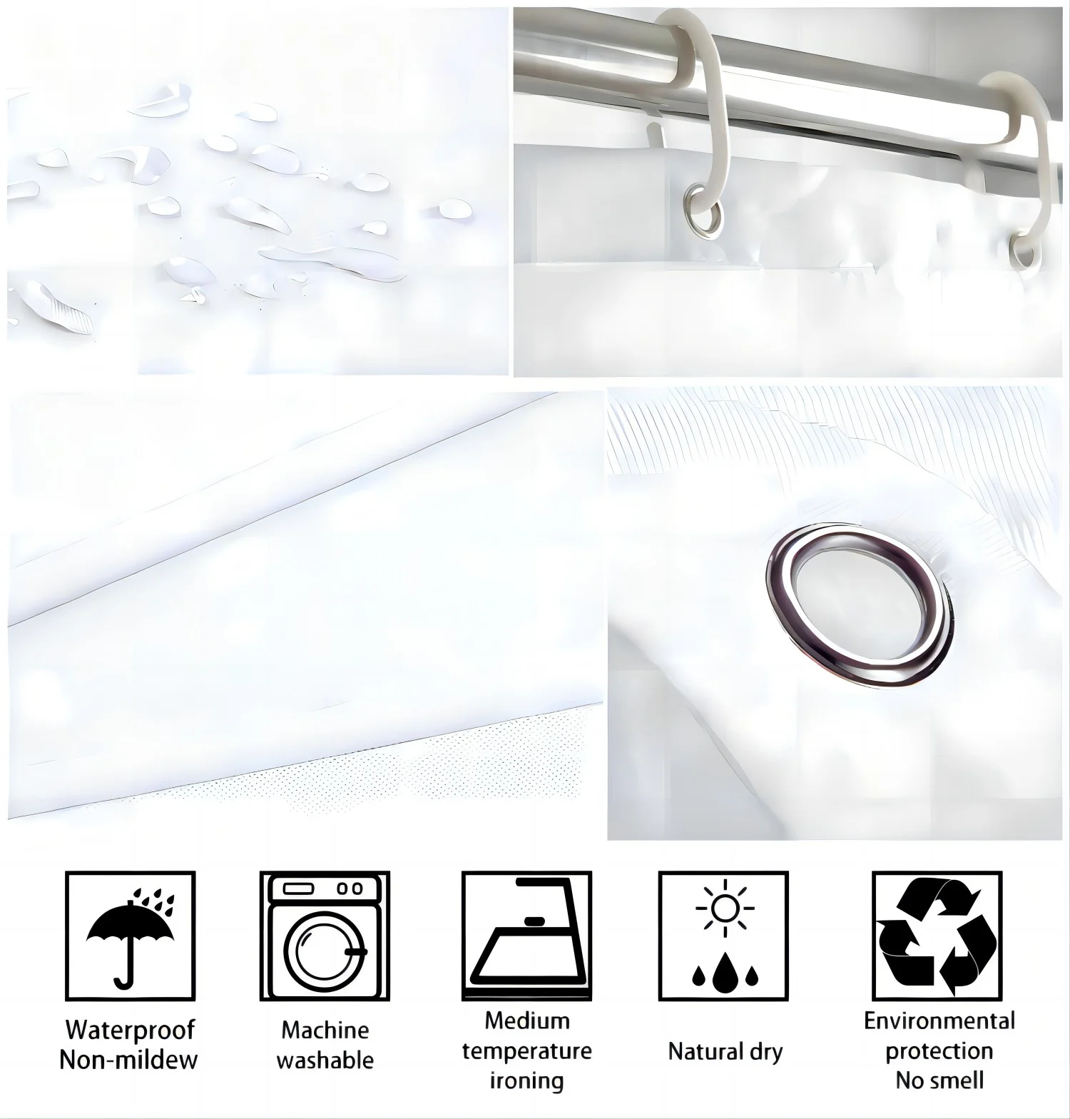 Tropical Rainforest Waterfall Shower Curtain: Refresh Your Bathroom with Nature's Serene Beauty