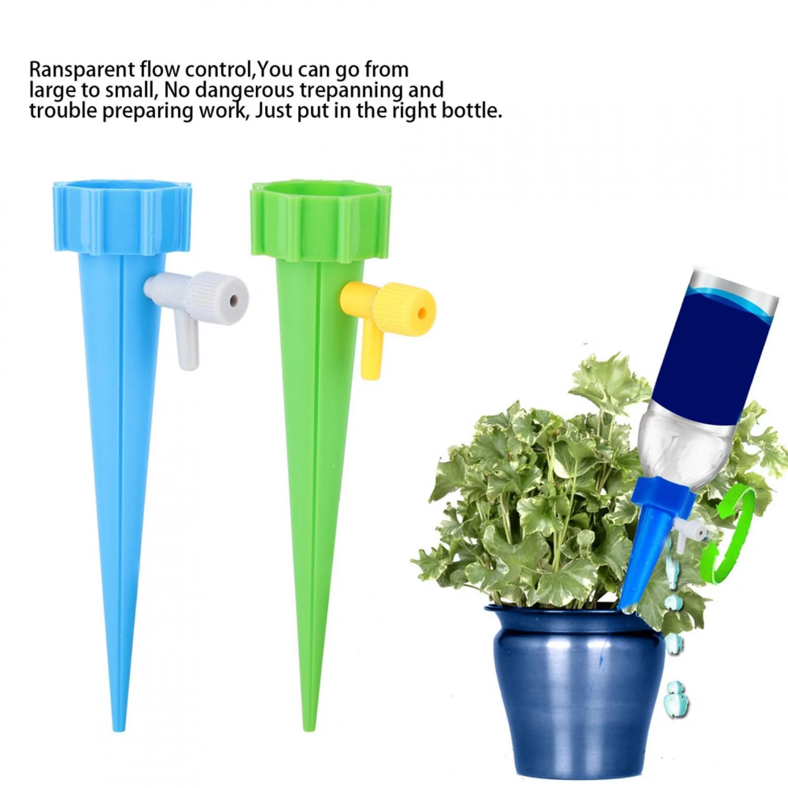 Adjustable Irrigation Tool 6PCS Garden Plant Self Watering Adjustable Stakes Automatic Spikes Irrigation System Tool