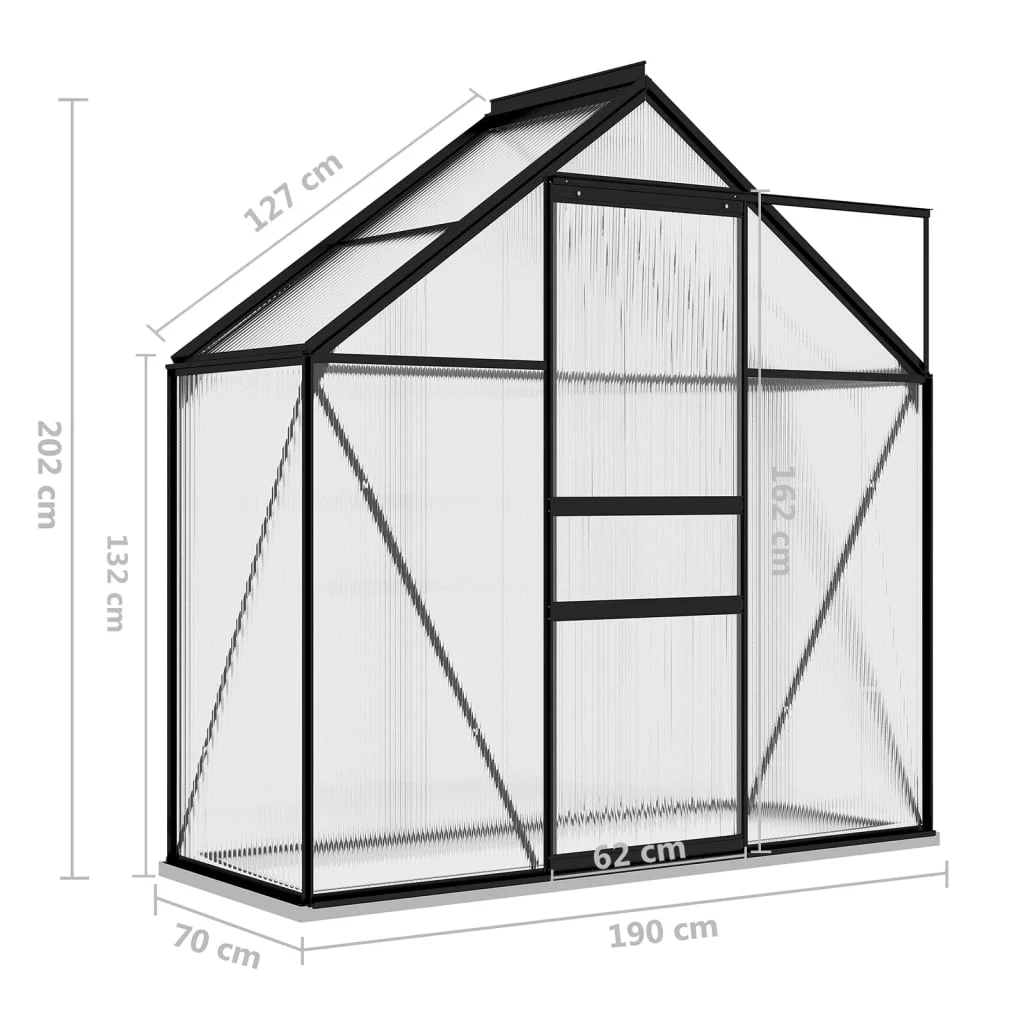 Greenhouse Anthracite Aluminum 14.3 ft2