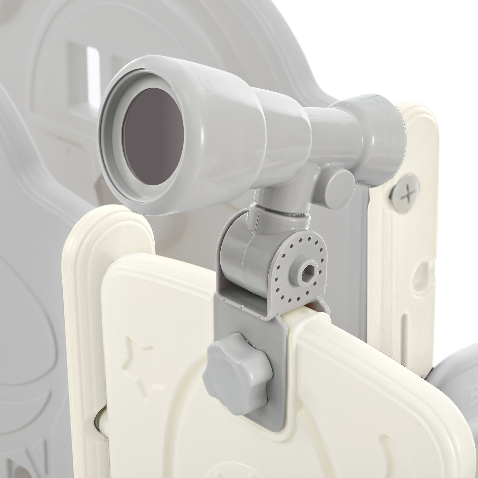 Kids Slide Playset Structure 7 in 1, Freestanding Spaceship Set with Slide, Arch Tunnel, Ring Toss and Basketball Hoop