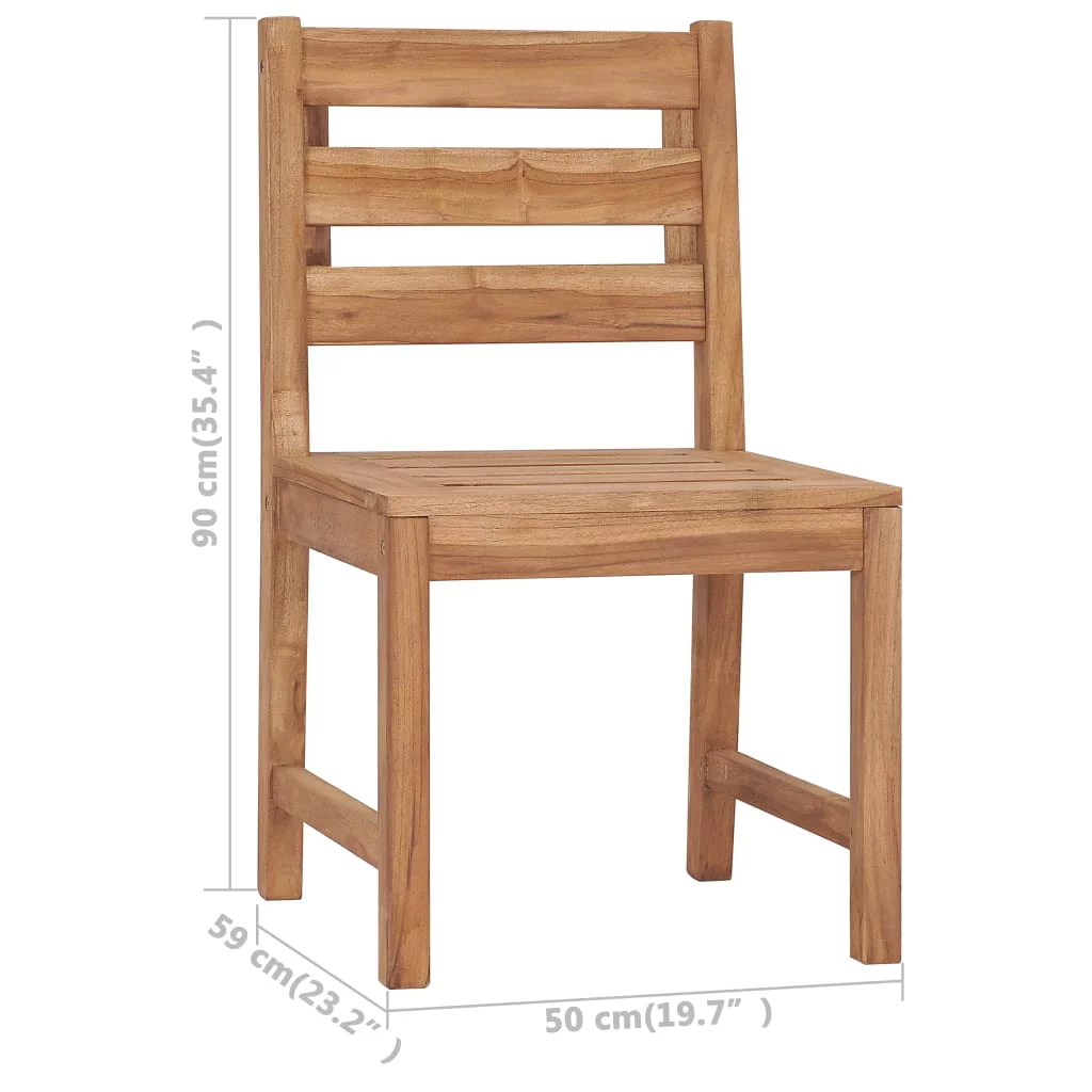 Suzicca Patio Chairs 2 pcs Solid Teak Wood