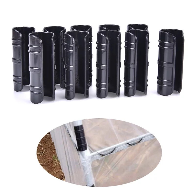 Racing Butterfly 10x Greenhouse Plastic Black Snap Clamp for PVC Pipe Greenhouse Frame Pipe Clip