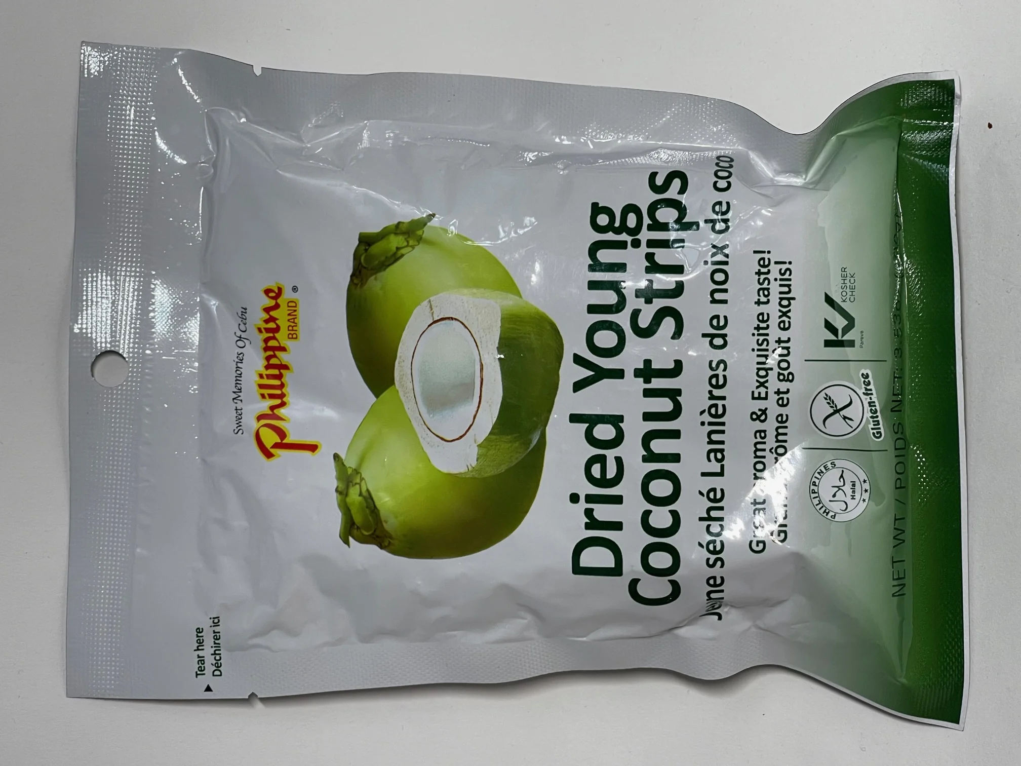 Philippine Brand Dried Young Coconut Strips 3.53 Oz (2-Pack)