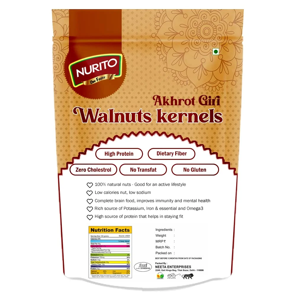 Nurito Premium Dry Fruits (Kashmiri Walnut, 200G)