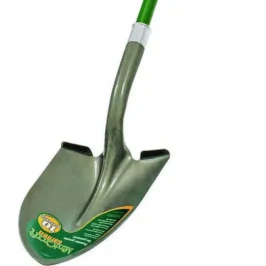 1PC Landscapers Select 34597 Round Point Long Fiberglass Handle Shovel Black Grip